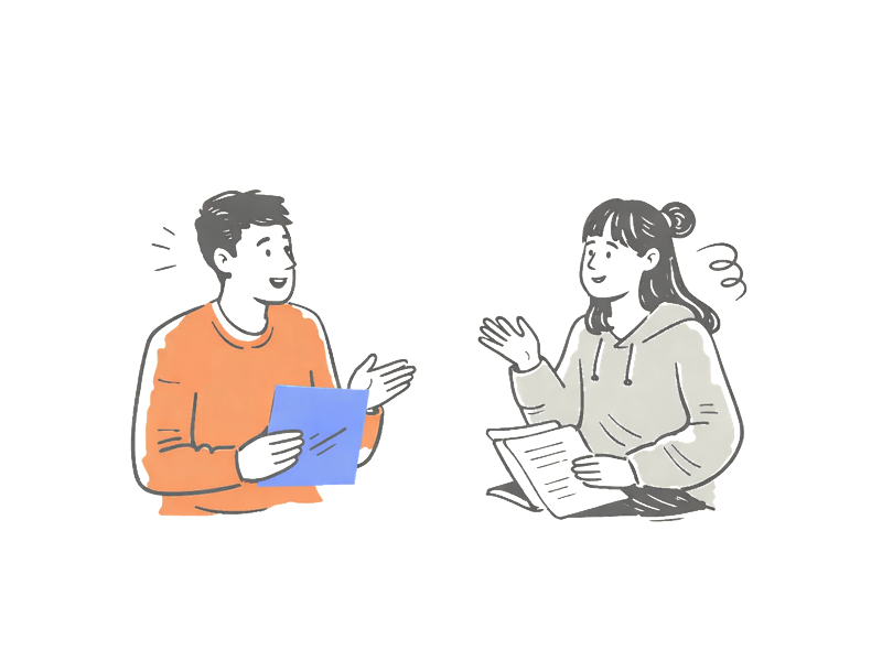 Client consulting with certified translation specialist about official documents